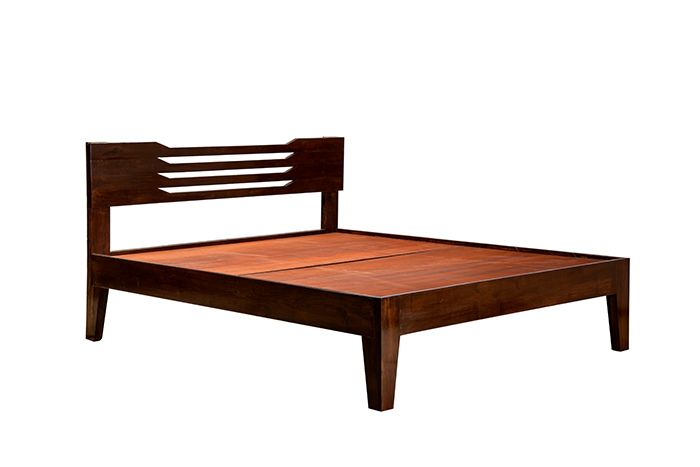 TR Teak Ãlvaro Queen Bed Non Storage